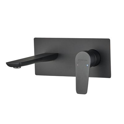Milano Plus Bayz Plus Wall Mounted Basin Mixer Matt Black