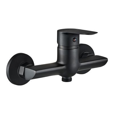 Milano Luxe Bayz Wall Shower Mixer Blk