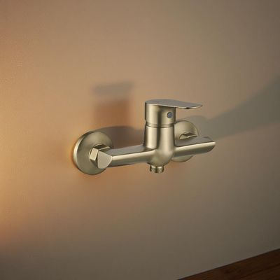 Milano Plus Bayz Plus Wall Shower Mixer|  Durable Brass Body & Sleek Matte Finish for Contemporary Style | Matt Gold