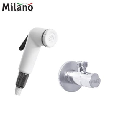 Milano Deluxe White Shattaf W/ Angle Valve