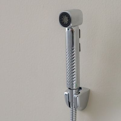 Milano Pelican Shattaf Set | Chrome | Stylish Handheld Bidet Spray, Durable Chrome Finish, Elegant Bathroom Fitting | 3-Year Warranty