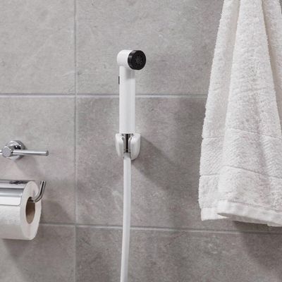 Milano Hana Shattaf Set | White | Modern Handheld Bidet Spray, Durable ABS Material, Sleek Bathroom Hygiene Solution | 3-Year Warranty