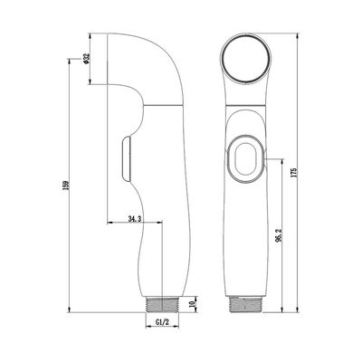 Milano Plus Telephone Shattaf Matt White