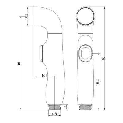 Milano Plus Telephone Shattaf Set Chrome