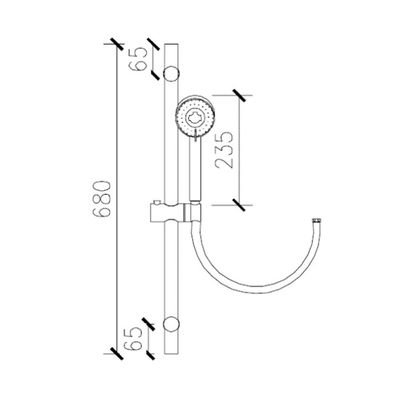 Milano Riva Sliding Bar Shower Kit-Made In China