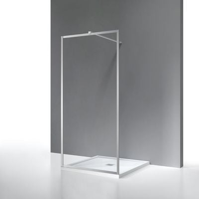 Milano Shower Partition W/Shower Tray Chrome 900*2000 - Made In China