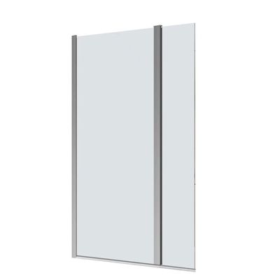 Milano Shower Partition (Pad-2P) 700*2000 - Chrome - Made In China