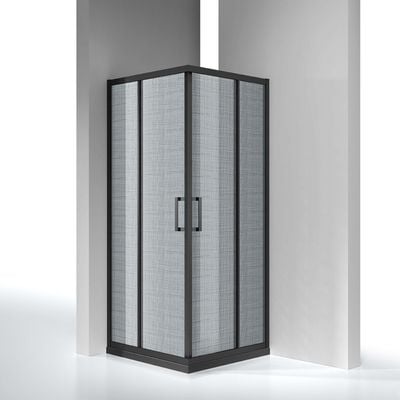 Milano Shower Cubicle Gun Metal+Sandwich Glass As Picture Pattern 900*900*1950 - Made In China