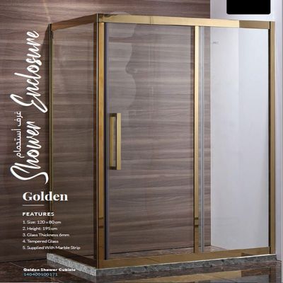 Milano Gold Shower Cubicle 1200x800x2000 