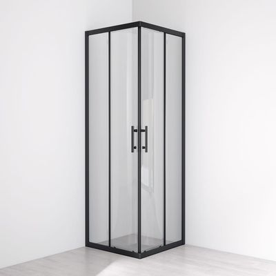 Milano Shower Cubicle 90 x 90 x 205 Matt Black (Kl511011-Square)