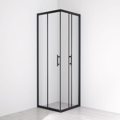 Milano Shower Cubicle 90 x 90 x 205 Matt Black (Kl511011-Square)