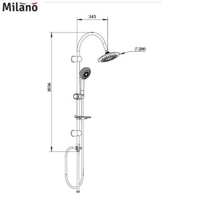 Milano Luxury Round Shower Column