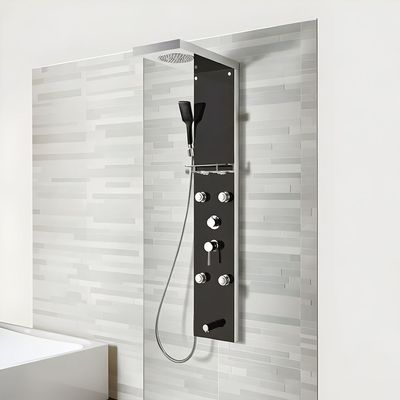 Milano Chery Shower Panel Glass +Ss 304 Sl3101B-1-S