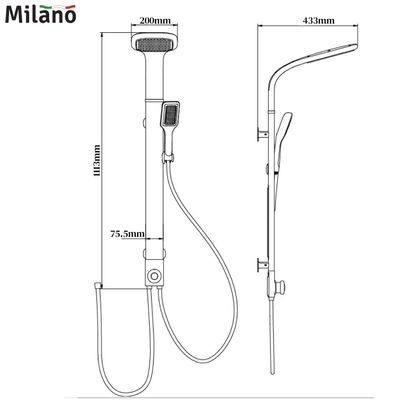 Milano Max Shower Panel Aluminum Sl1001Cs