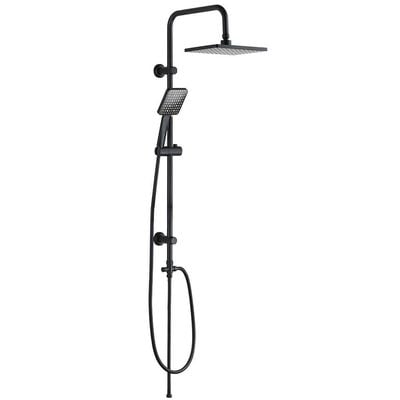 Milano Mia Shower Column Matt Black - With 5-Year Warranty