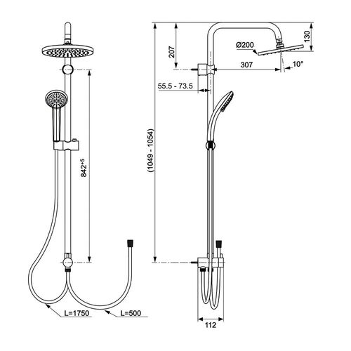 Ideal Standard - Idealduo Shower Column A5691Aa