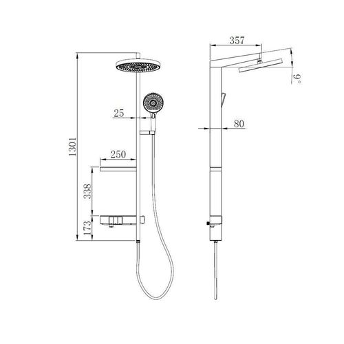 Milano Opel Shower Panel - Sf1080Lw-S – With 2-Year Warranty