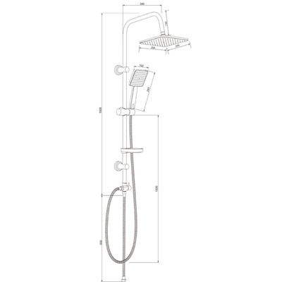 Milano Elisa Shower Column - Sqre - Made In China 