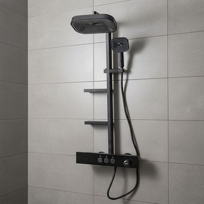 Milano Alfa Shower Panel - All Black 