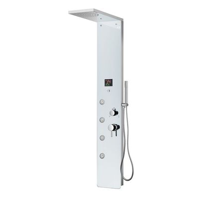 Milano Luxe River Shower Panel - 1400X220MM White - Made in China