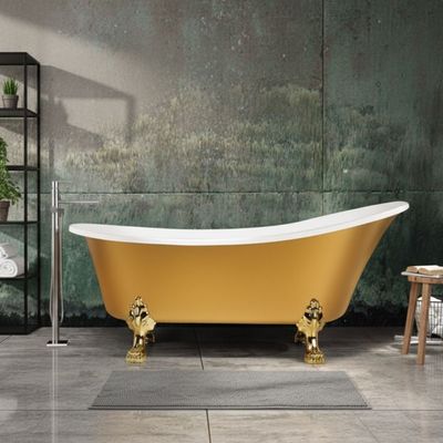 Milano Acrylic Freestanding Bathtub with Gold Leg & Pop Up waste - 170x70 cm Milano Acrylic Freestanding Bathtub with Gold Leg & Pop Up waste - 170x70 cm