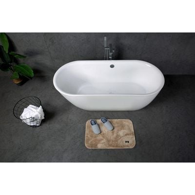 Milano Mosel Acrylic Freestanding Bathtub with Pop Up waste - 180x83x60 cm