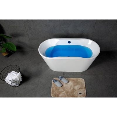 Milano Crystal Acrylic Freestanding Bathtub with Pop Up waste - 170x80x60 cm