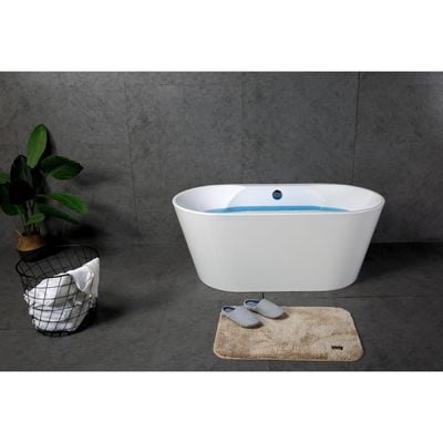 Milano Crystal Acrylic Freestanding Bathtub with Pop Up waste - 170x80x60 cm