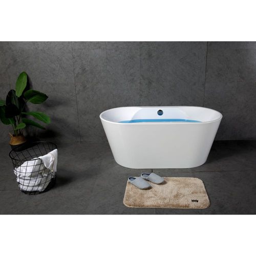 Milano Crystal Acrylic Freestanding Bathtub with Pop Up waste - 170x80x60 cm