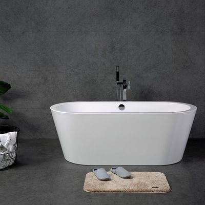 Milano Spree Acrylic Freestanding Bathtub with Pop Up waste - 180x80x60 cm