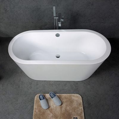 Milano Spree Acrylic Freestanding Bathtub with Pop Up waste - 180x80x60 cm