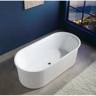 Milano Miel Freestanding Bathtub 1700 x 800 x 600 Matt White