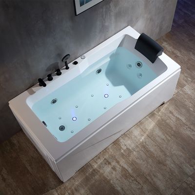 Milano Diva Massage Bathtub 1800*900*680 W/ Matt Black Mixer - Made In China