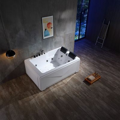 Milano Turbo Massage Bathtub 1800 x 1200 x 670 W/ Matt Black Mixer