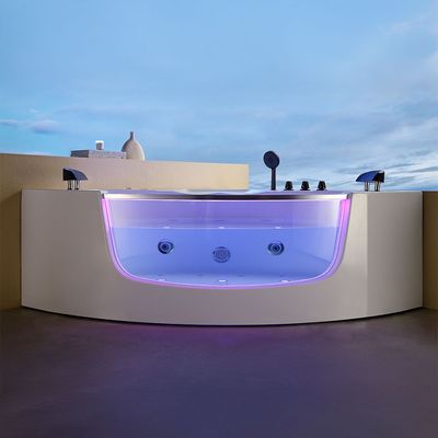 Milano Hana Massage Bathtub 1500*1500*650 With Matt Black Mixer