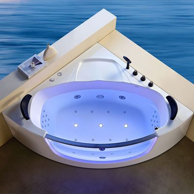 Milano Hana Massage Bathtub 1500*1500*650 With Matt Black Mixer