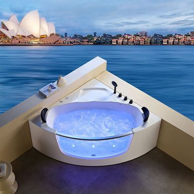 Milano Hana Massage Bathtub 1500*1500*650 W/ Matt Black Mixer