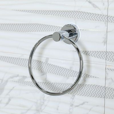 Milano Kika- Chrome Finish Towel Ring -15605