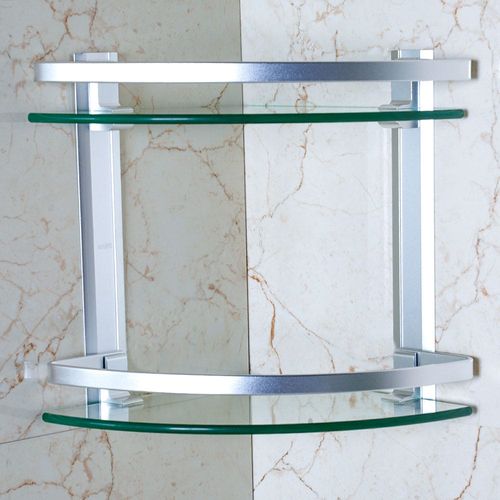Milano Glass Corner Shelf Two Layer