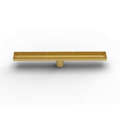 Milano Long Floor Drain Tilecover  600X70X90Mm  Gold Finish