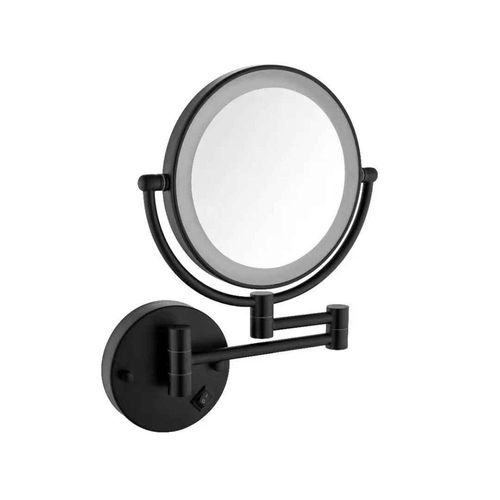 Milano Magnify Mirror Matt Black - 1002