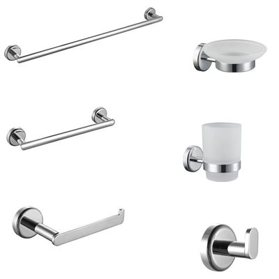 Milano Calli Bathroom Accessories 6 Pcs Complete Set Chrome -Made In China