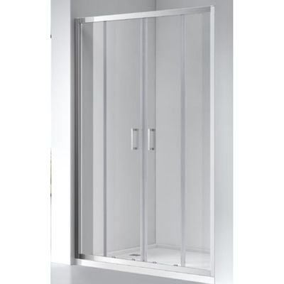 Milano Wall To Wall Bathroom Partition 1700*2000 Chrome (Na-4C)