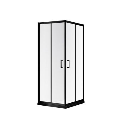 Milano Shower Cubicle 900*900*1950 Matte Black (Bb-4F)-Square  Made In China