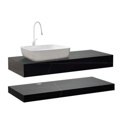 Milano Plus Aoife Marble Sng Ctr Top Basin SJ05 1200*500Mm (2Pcs/Set) Black