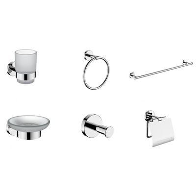 Milano Plus Luna Bathroom Accs 6Pcs Gift Set Chrome 