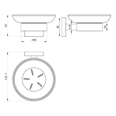 Milano Plus Andrea Bathroom Accs 6Pcs Gift Set Chrome