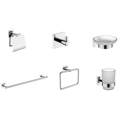 Milano Plus Andrea Bathroom Accs 6Pcs Gift Set Chrome