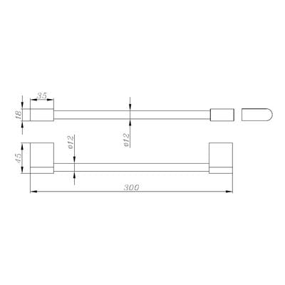 Milano Plus Andy Towel Ring 300Mm