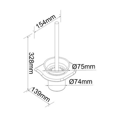 Milano Luxe Toilet Brush Pro Mt03 - Made In China